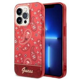 Husa Guess GUHCP14XHGBNHR iPhone 14 Pro Max 6.7" red/red hardcase Bandana Paisley
