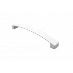 Maner metalic pentru mobilier, model CASSIM, stil modern/minimalist, Distanta dintre gauri = 128 160 mm, finisaj alb mat (Distanta dintre gauri: 160 mm)