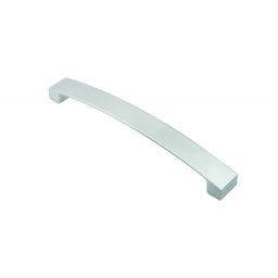 Maner metalic pentru mobilier, model CASSIM, stil modern/minimalist, Distanta dintre gauri = 128 160 192 mm, finisaj aluminiu (Distanta dintre gauri: 128 mm)