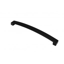 Maner metalic pentru mobilier, model CASSIM, stil modern/minimalist, Distanta dintre gauri = 128 160 192 224 256 mm, finisaj negru mat (Distanta dintre gauri: 224 mm)