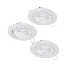 SET 3x corp de iluminat LED încastrat Eglo 901756 FAVAZZINA 1xGU10/4W/230V alb