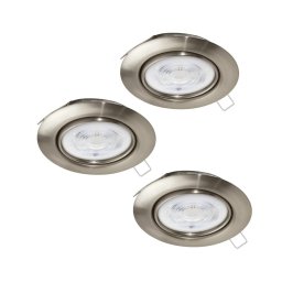 SET 3x corp de iluminat LED încastrat Eglo 901757 FAVAZZINA 1xGU10/4W/230V crom