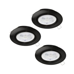 SET 3x corp de iluminat LED pentru baie Eglo 901758 FAVAZZINA 1xGU10/4W/230V IP44 negru