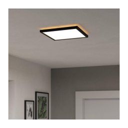 Eglo 901442-LED Plafonieră baie ROVITO 13,4W/230V 29x29cm IP44 negru