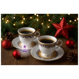 MARIE LOUISE decor AUR Serviciu cafea portelan Bohemia 6 persoane 85 ml