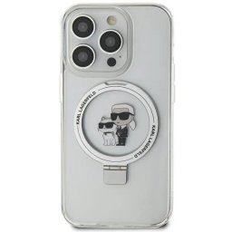 Husa Karl Lagerfeld KLHMN61HMRSKCH iPhone 11 / Xr 6.1" white/white hardcase Ring Stand Karl&Choupette MagSafe