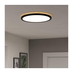 Plafonieră LED RGBW dimabilă de exterior Eglo 901464 ROVITO-Z 18,5W/230V d. 38,9 cm IP44 negru