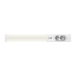 Corp de iluminat LED pentru corpuri de bucătărie cu prize și porturi USB LED/18W/230V 4000K argintiu