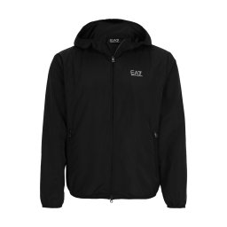 EA7 Emporio Armani Geacă de primăvară-toamnă negru / alb murdar