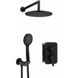 Set dus incastrat Deante Arnika, cu corp incastrat, negru mat