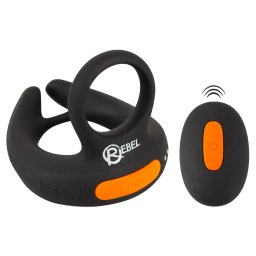 Rebel RC Scrotum Stimulator with Vibrations Black
