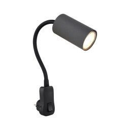 Aplică pentru priză Globo 57911DPG ROBBY 1xGU10/25W/230V negru