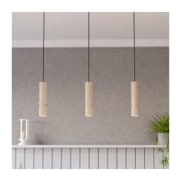 Lustră LED pe cablu Eglo 901152 CAMINIA 3xGU10/5W/230V 3000K bej