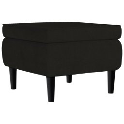 Scaun cu picioare din lemn, negru, catifea GartenMobel Dekor