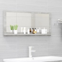 Dulap de baie cu oglinda, gri beton, 90 x 10,5 x 37 cm, PAL GartenMobel Dekor