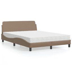 Pat cu saltea, cappuccino, 140x190cm piele ecologica GartenMobel Dekor