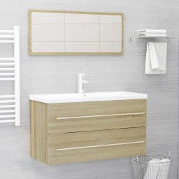 Set mobilier baie, 2 piese, stejar Sonoma, PAL GartenMobel Dekor