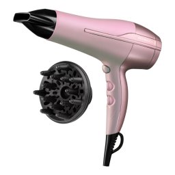 Uscator pentru par Remington Coconut Smooth D5901, 2200 W, 2 viteze, 3 setari de temperatura, Jet aer rece, Accesorii, roz