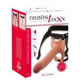 Realistixxx - dildo cu ham, gol pe interior - nuanță naturală
