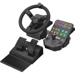 Simulator Volan Pedale si Panou Lateral de Control Saitek Farm Sim, Black + Pedals