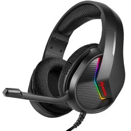 Casti Gaming cu microfon RGB Negru