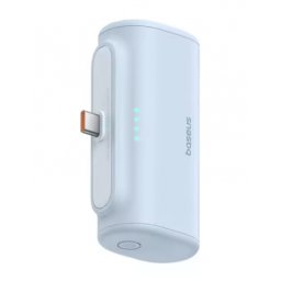Baterie externa Compact, capacitate 5000mAh, 20W, 1 x USB Type-C, total 5V, 2.4A, Albastru