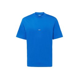 HUGO Tricou 'Nieros' albastru regal / alb murdar