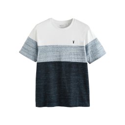 Next Tricou albastru / bleumarin / alb