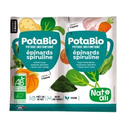 Supa instant cu spanac, spirulina si legume bio 2 buc x 8.5g 17g Nat-ali