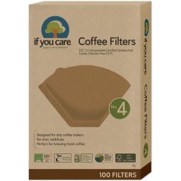 Filtre de cafea nealbite compostabile marimea 4 100buc If You Care