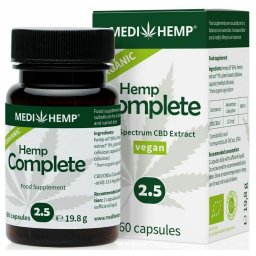 Hemp complete capsule 2.5% cbd bio 60 capsule 19.8g Medihemp