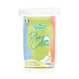 Absorbante fara aripioare din bumbac hipoalergenic 3 picaturi 12buc Vivicot