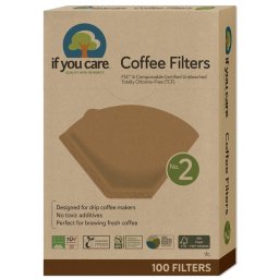 Filtre de cafea nealbite compostabile marimea 2 100buc If You Care