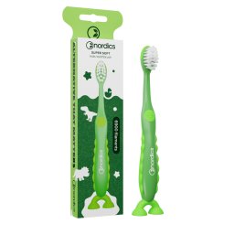 Periuta de dinti pentru copii 6900 filamente - super moale - + 2 ani - verde Nordics