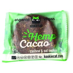 Cookie cu seminte de canepa si cacao bio 50g Kookie Cat