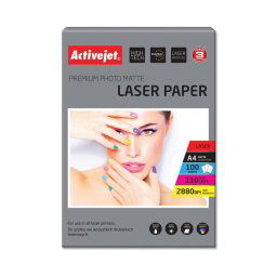 Hartie foto Activejet AP4-110M100L matt photo paper for laser printers; A4; 100 pcs