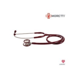 Stetoscop MORETTI capsula dubla inox pediatric - DM540R rosu inchis