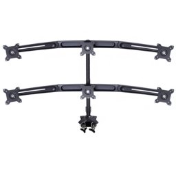 Suport cu Clema Prindere pe Birou pentru 6 Monitoare Multibrackets 15"-24" Negru