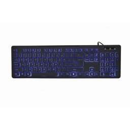 Tastatura Multimedia USB backlight 3 culori Black, Gembird KB-UML3-02