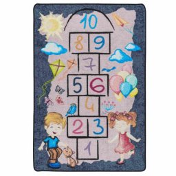 Covor Chilai Home 770CNF9156, 133x190 cm, Fibre poliamide antibacteriene, Gri