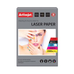 Hartie foto Activejet AP4-110M100L matt photo paper for laser printers; A4; 100 pcs