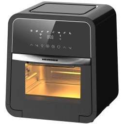 Friteuza cu aer cald Heinner HAF-B12BK2000, 2000 W, 12 litri, rotisor, termostat reglabil, temporizator, negru