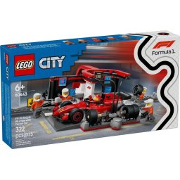 LEGO® City 60443 - Boxa si mecanici F1® cu masina Ferrari