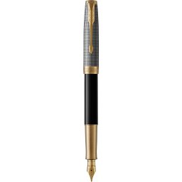 STILOU PARKER SONNET ROYAL Chiselled Silver & Black GT (argint masiv 925)