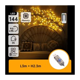 Decorațiune LED de perete Aigostar 144xLED/5W/5V alb cald