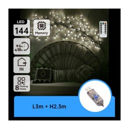Decorațiune LED de perete Aigostar 144xLED/5W/5V alb rece