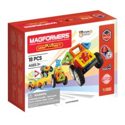 Set magnetic de construit- magformers wow plus, 18 piese