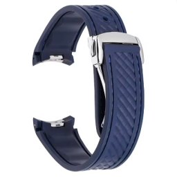 Curea silicon navy capat curbat 20mm pentru Omega Seamaster