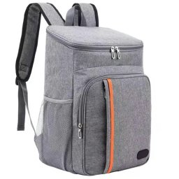 Geanta termoizolanta tip rucsac pentru picnic sau camping, 18L, impermeabil, gri, dimensiuni 42 x 29 x 19 cm, Gonga® Gri
