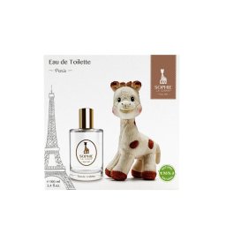 Gift Box Set Sophie la Girafe: Sophie La Girafe, Giraffe, Collectible Plush Toy, 0+ months + Paris, Apa de toaleta, For Boys, 100 ml